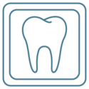 xray-icon icon of tooth with two frames around it